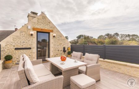 Toit terrasse privatif. Gîte n°3679 Longueville - Calvados - Toit terrasse privatif.