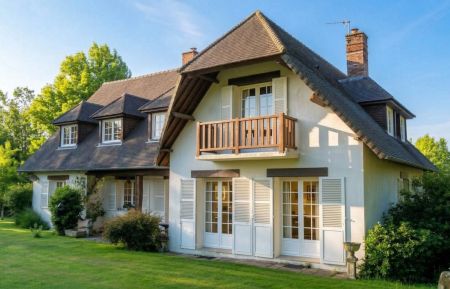 La maison vue du jardin Chambre d'hôtes n°G33384 Villedieu-les-Poêles-Rouffigny - Manche - La maison vue du jardin