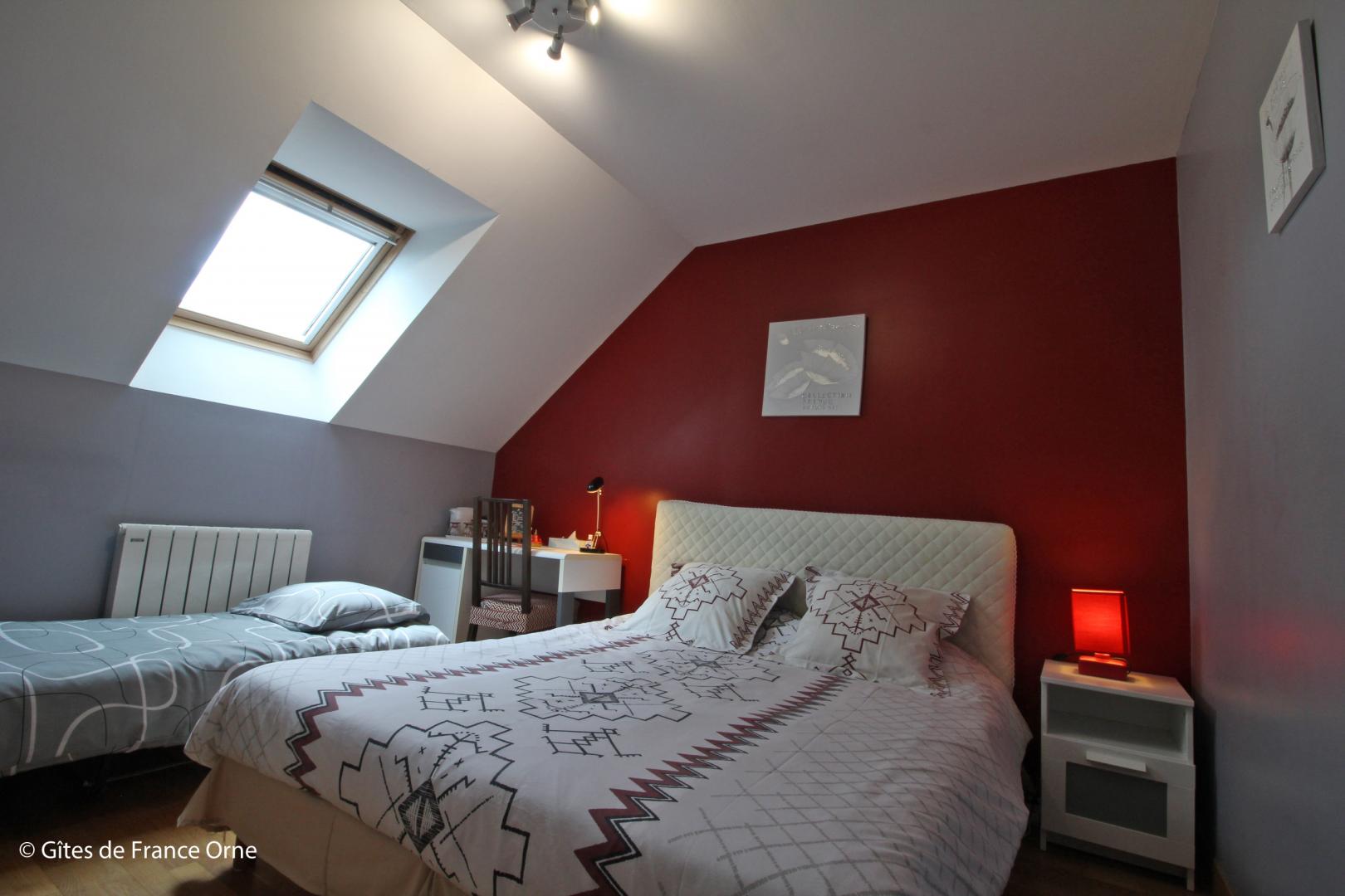 nouveau lit 2 personnes 160 cm séparable avec un lit 1 personne d'appoint en 90 cm COQUELICOT photo 2