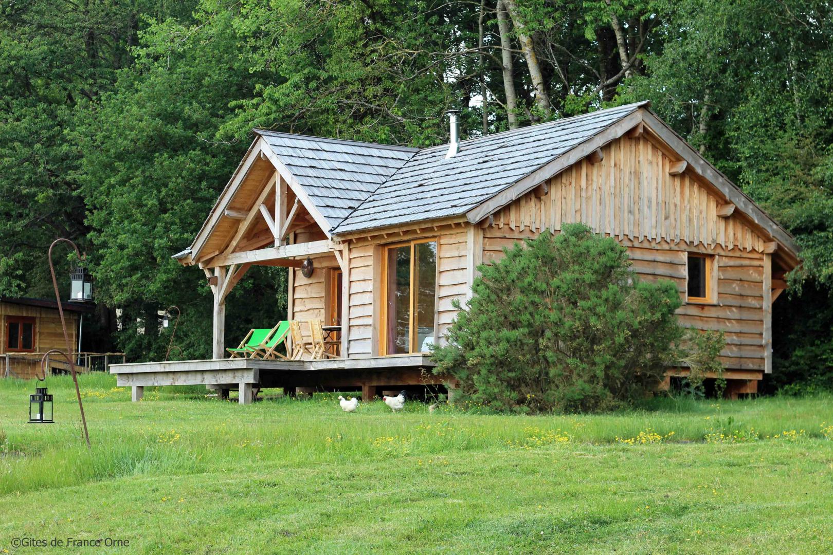 Cabane en bois Country Lodge - Les épasses Normandie Orne à Longny Les Villages